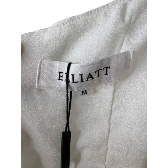 Elliatt Camo Asymmetrical Dress Halter Neck Party Bridal Cocktail White Size M - Picture 11 of 12